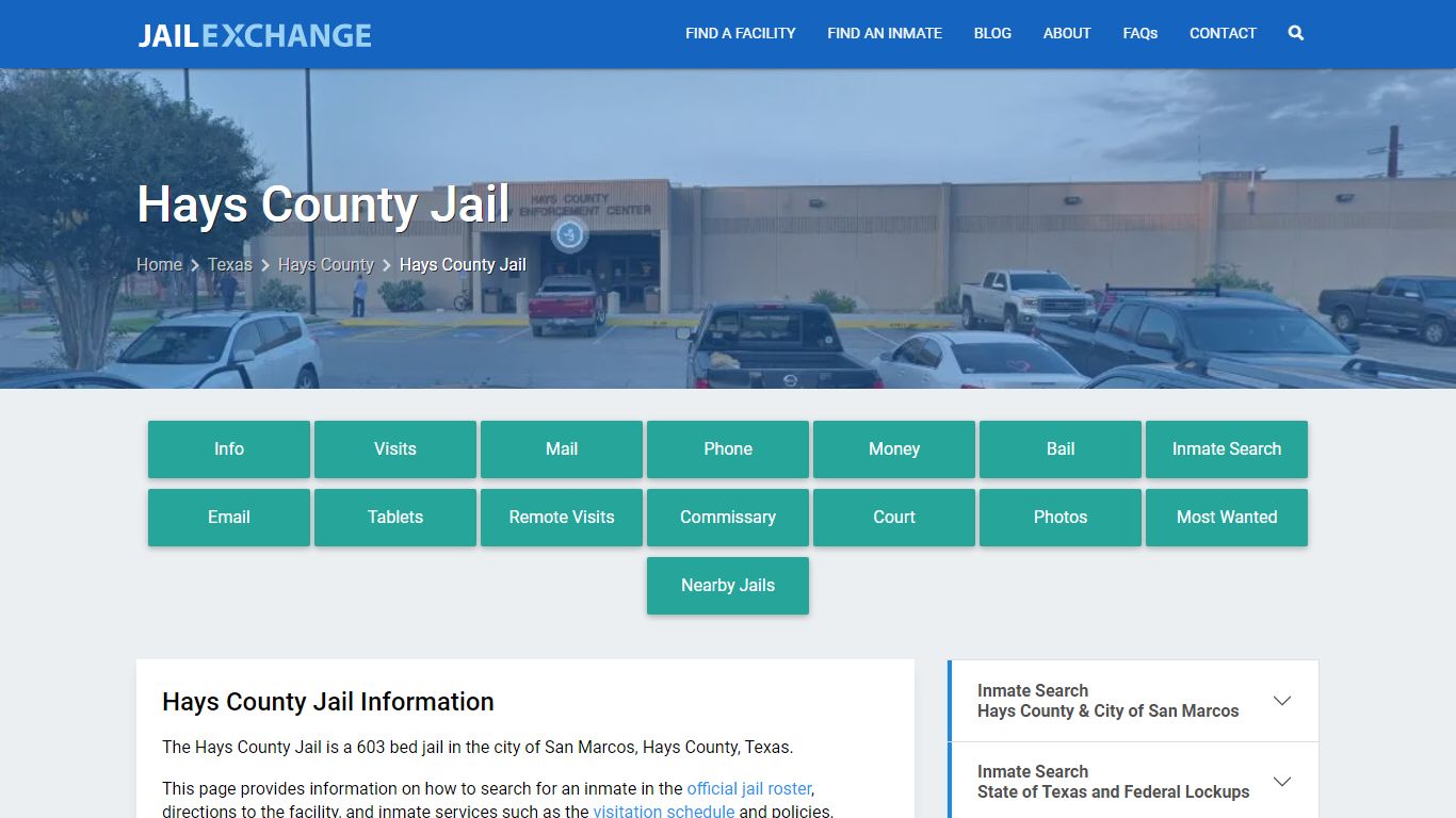 Hays County Jail, TX Inmate Search, Information