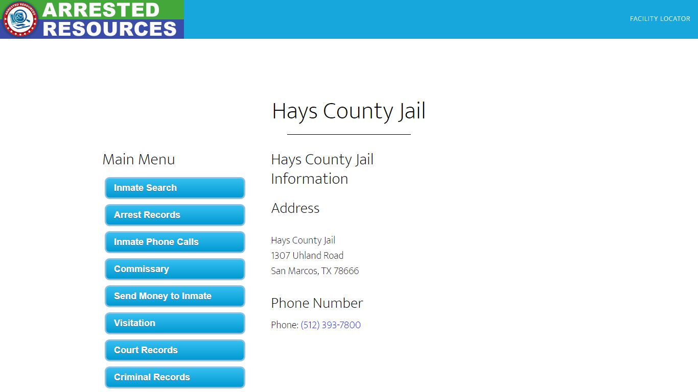 Hays County Jail - Inmate Search - San Marcos, TX